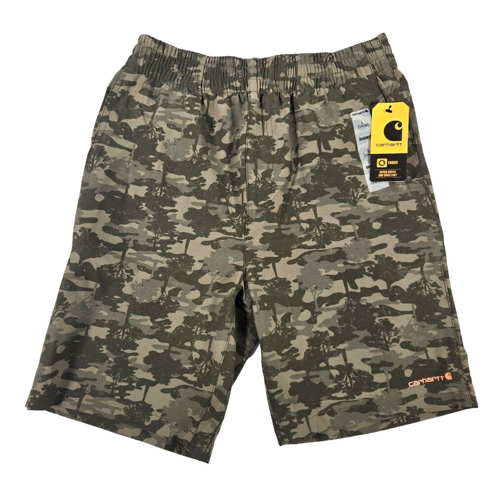 Carhartt Force Rugged Flex Camo Work Short - Boys Large 14/16 - NWT